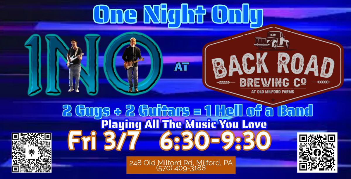 One Night Only back at Back Road Brewing Co !