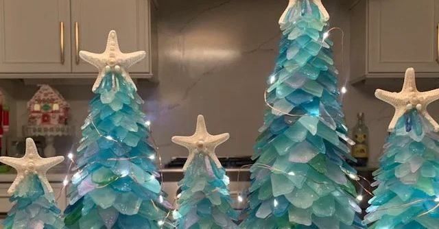 Sea Glass Christmas Tree Fundraiser FUN!