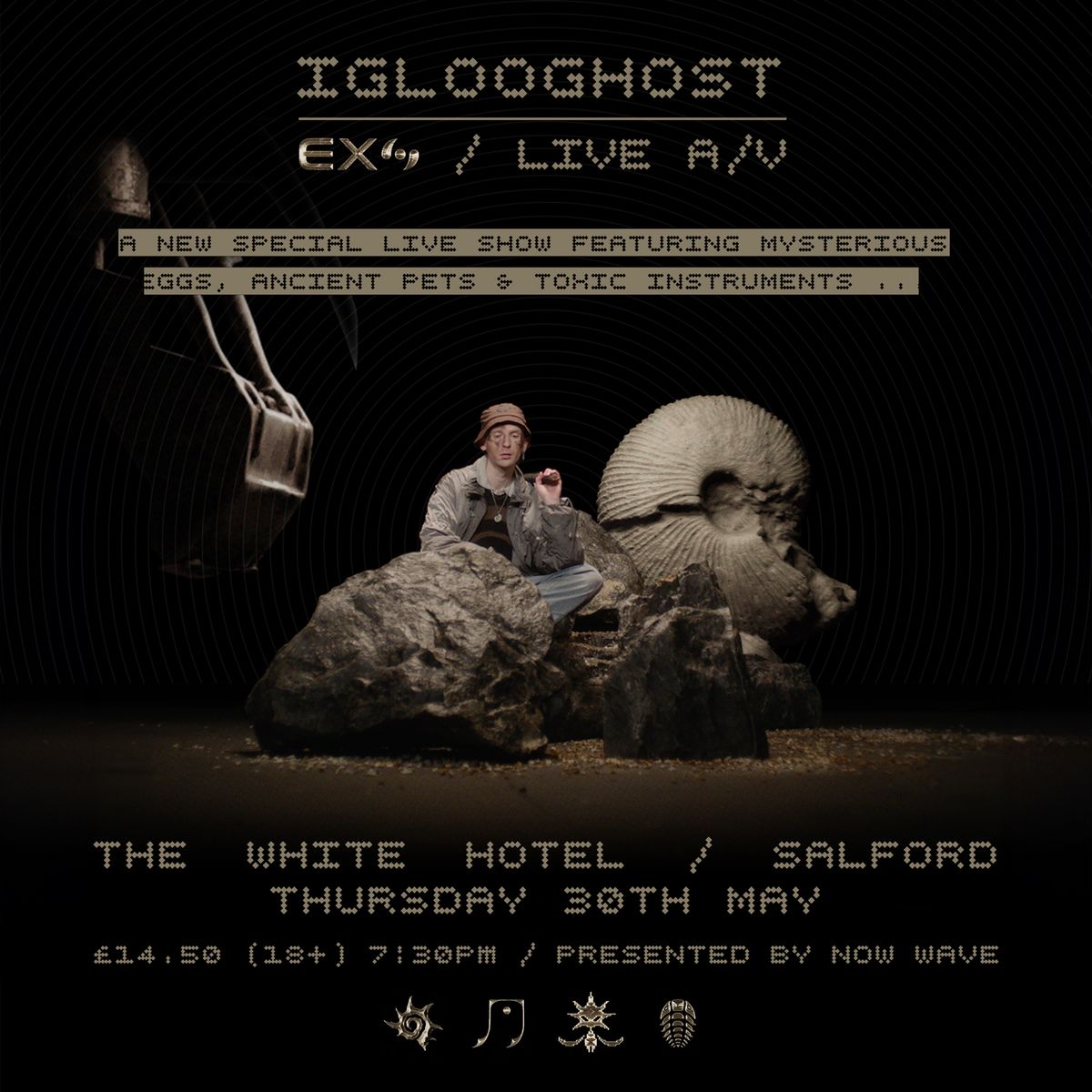 Iglooghost presents '\u156e\u2d4b\u0db8', live at The White Hotel - Salford
