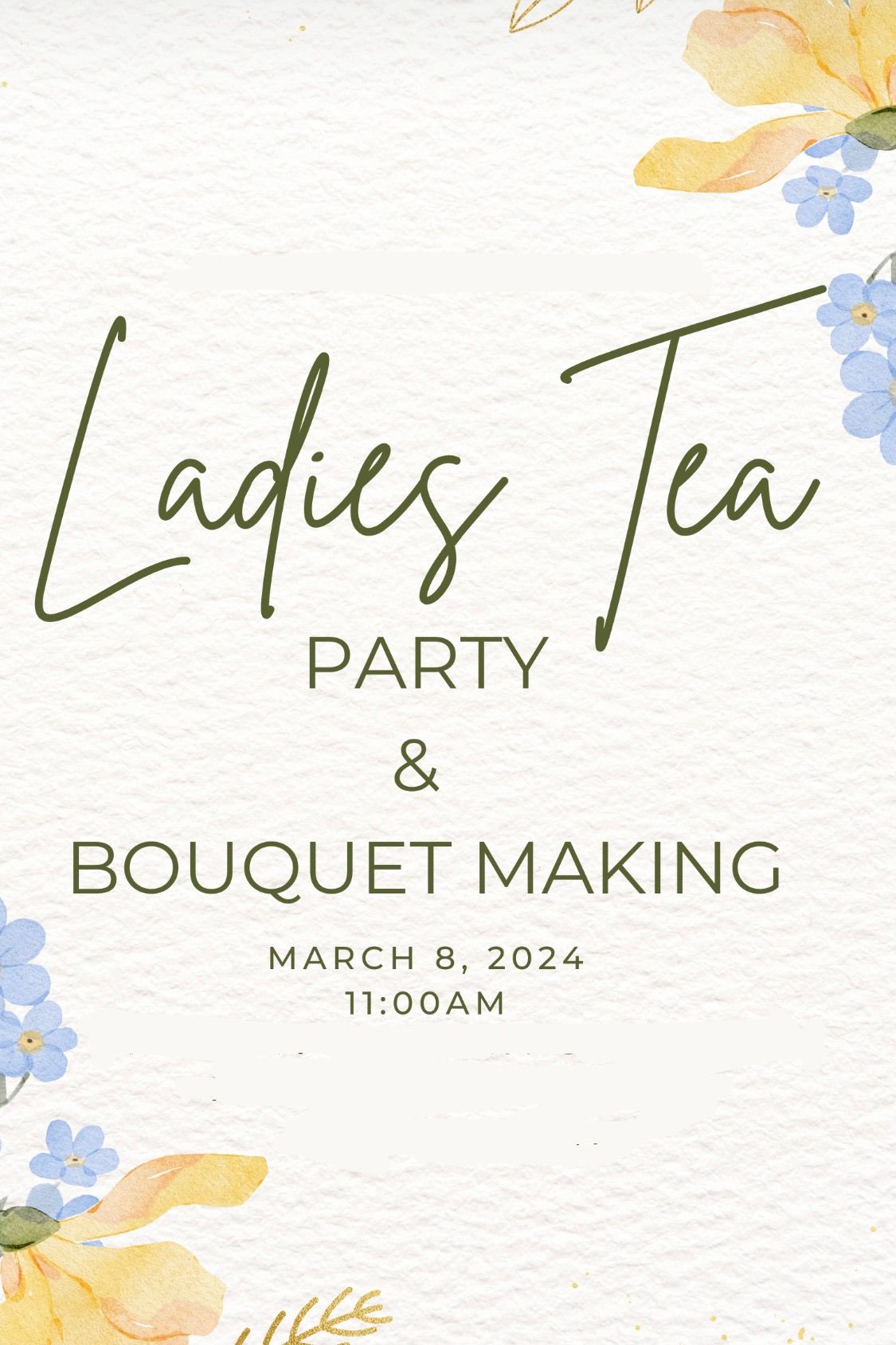 Ladies Tea Party & Bouquet Making