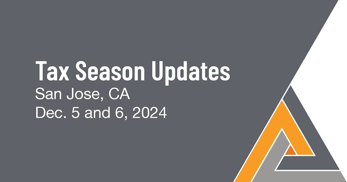 2024 NATP Tax Season Update: San Jose, CA