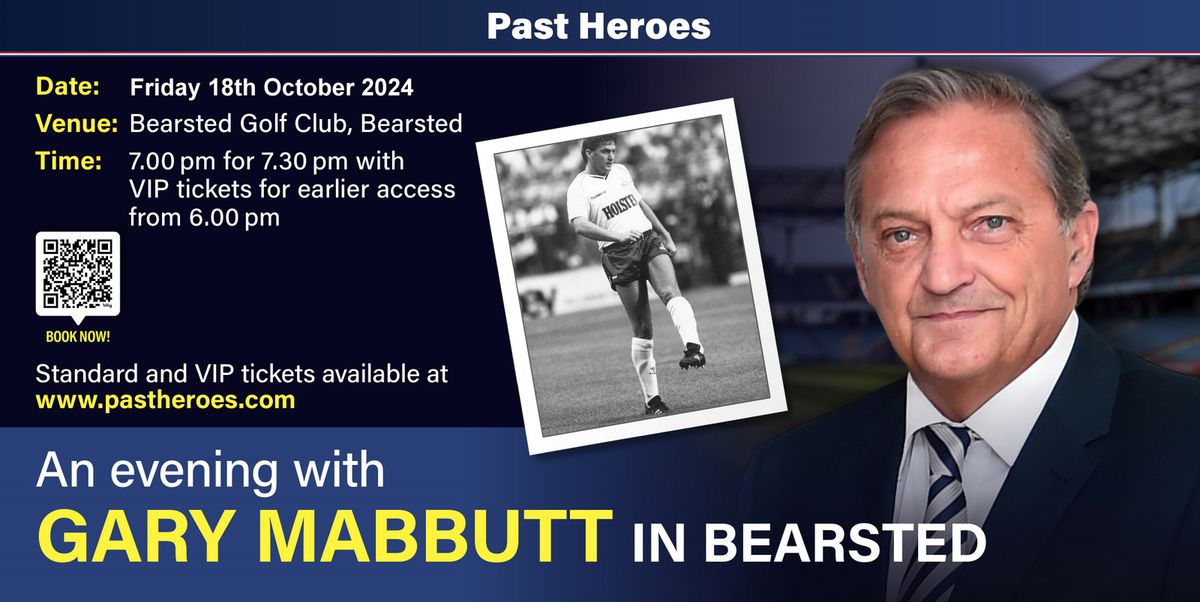 A captivating and enthralling evening with Spurs Legend and Club Ambassador Gary Mabbutt in Kent