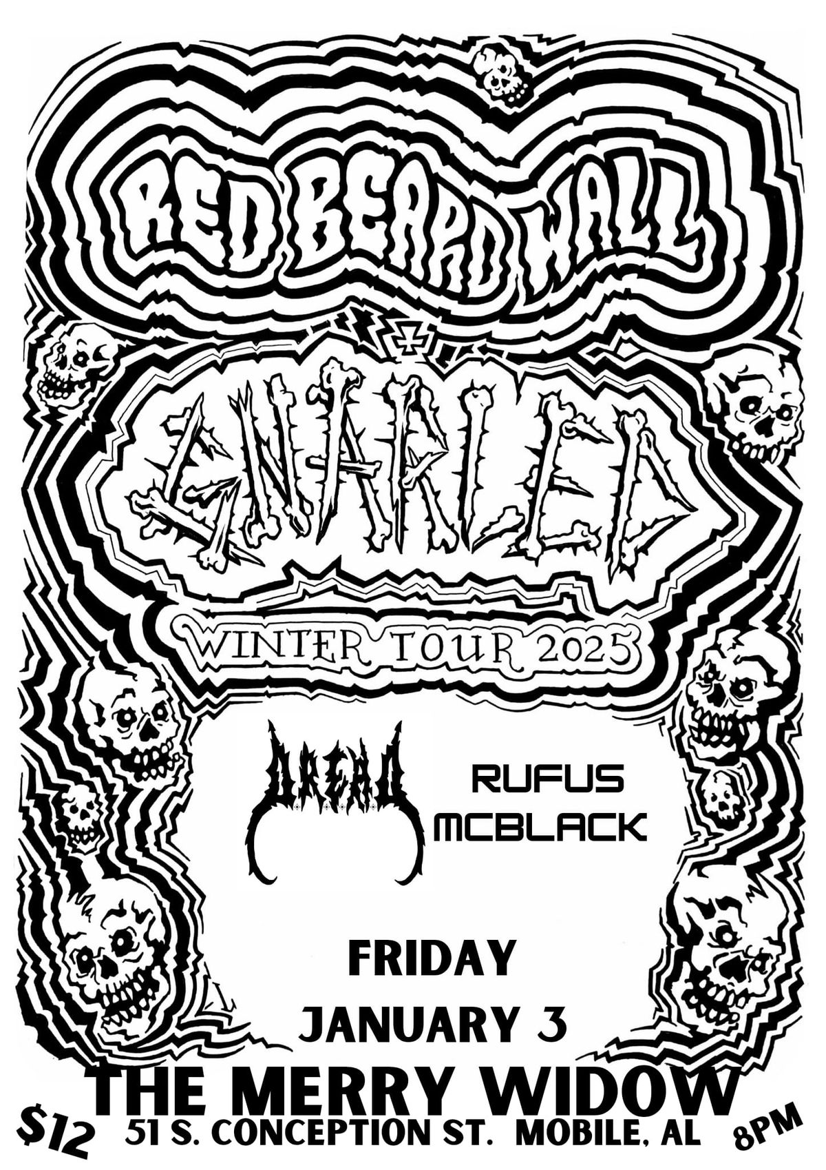 1\/3 - GNARLED\/RED BEARD WALL\/D.R.E.A.D.\/RUFUS MCBLACK @ THE MERRY WIDOW