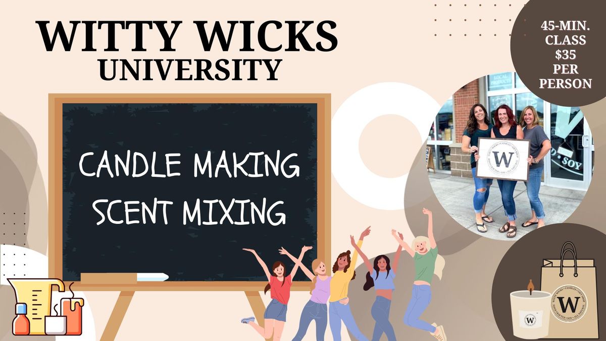 Witty Wicks Candle Making \/ Scent Mixing Class