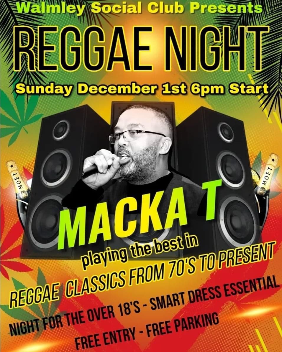 Reggae Night with Macka T *FREE ENTRY TO ALL*