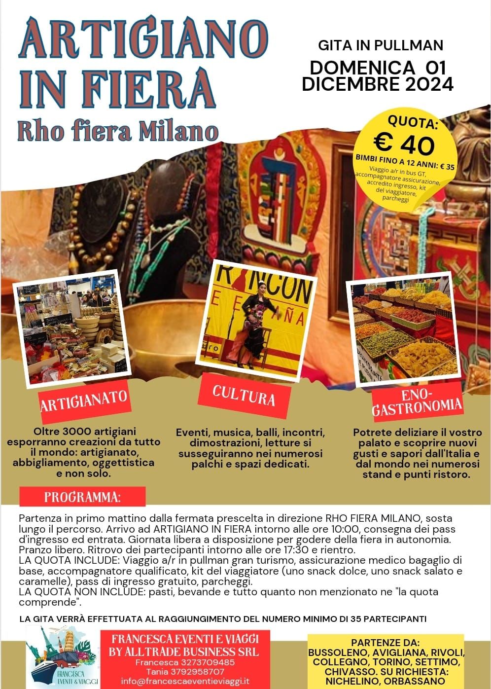 GITA AD ARTIGIANO IN FIERA - RHO FIERA MILANO 