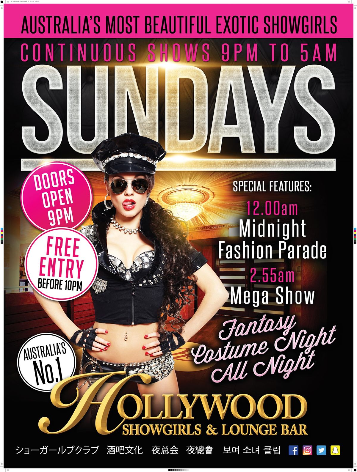 Saucy Sunday's at Hollywood Showgirls