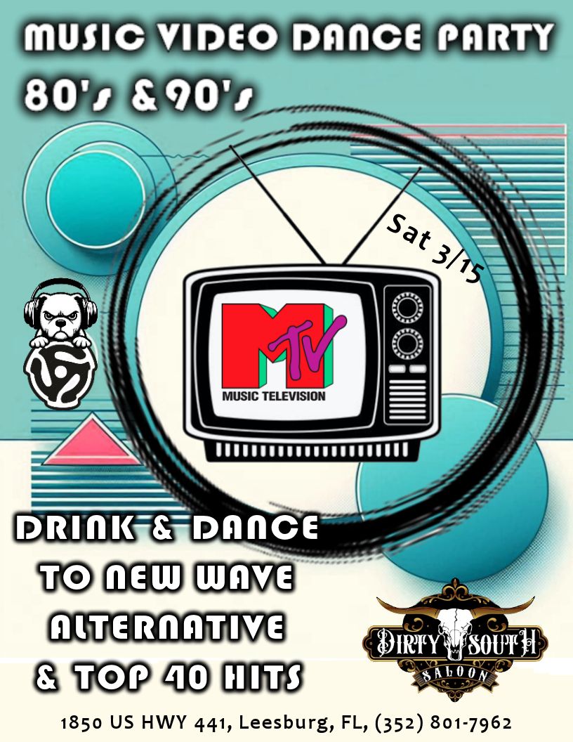 VIDEO DANCE PARTY 80's & 90's New Wave\/ Alternative \/ Top 40 