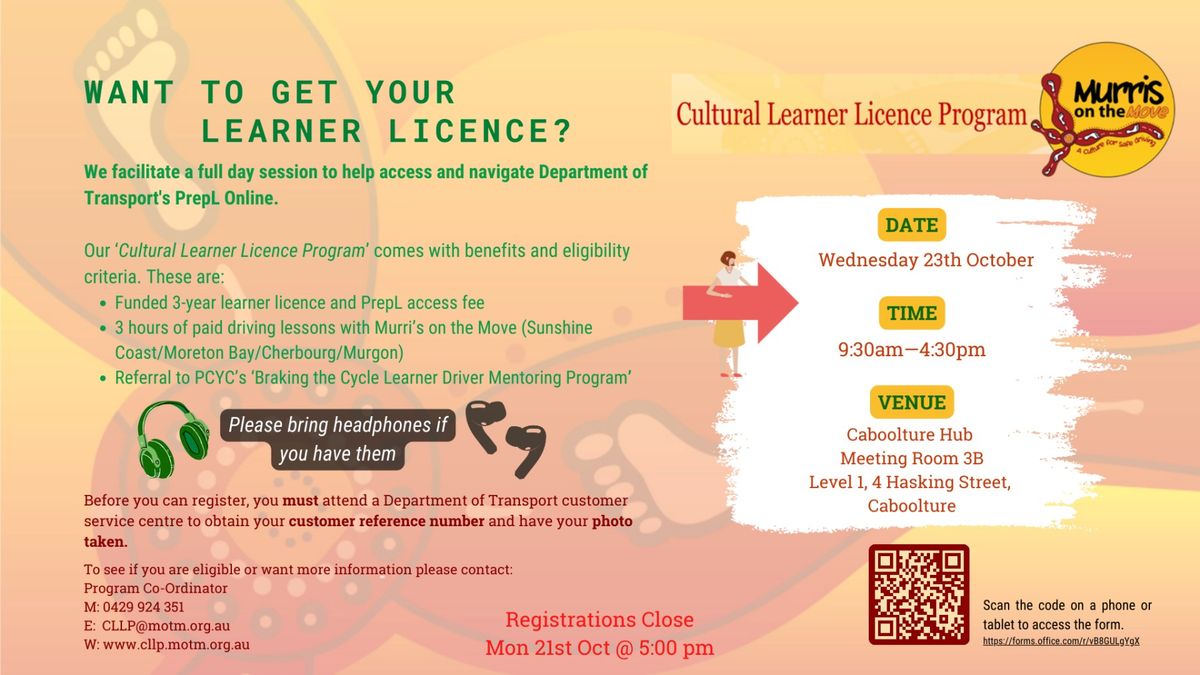 Cultural Learner Licence Program