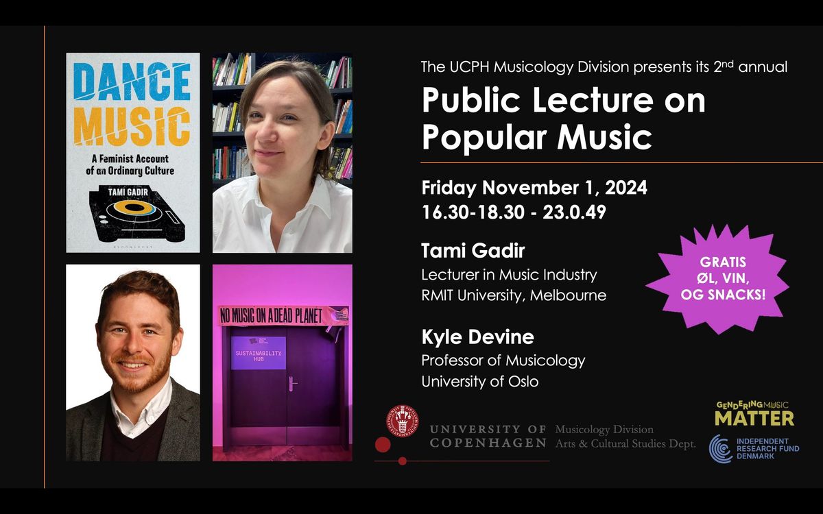 Public Lecture on Popular Music (UCPH Musicology)