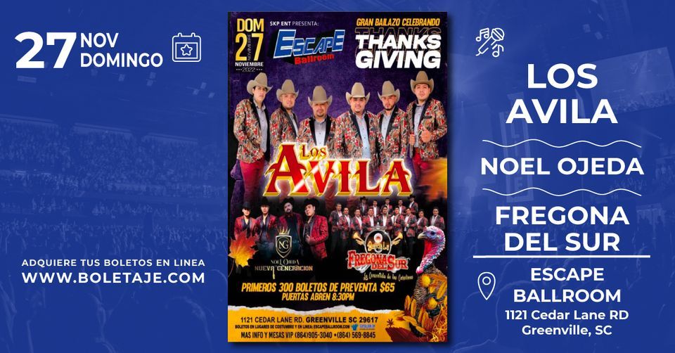 Los Avila, Noel Ojeda y Banda La Fregona del Sur en Greenville, SC