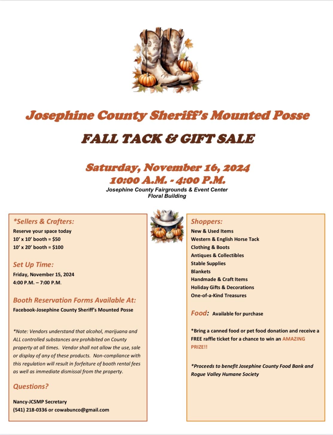 FALL TACK & GIFT SALE