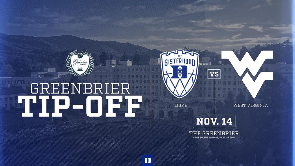 Greenbrier Tip-Off: Duke Blue Devils at West Virginia Mountaineers Womens Basketball