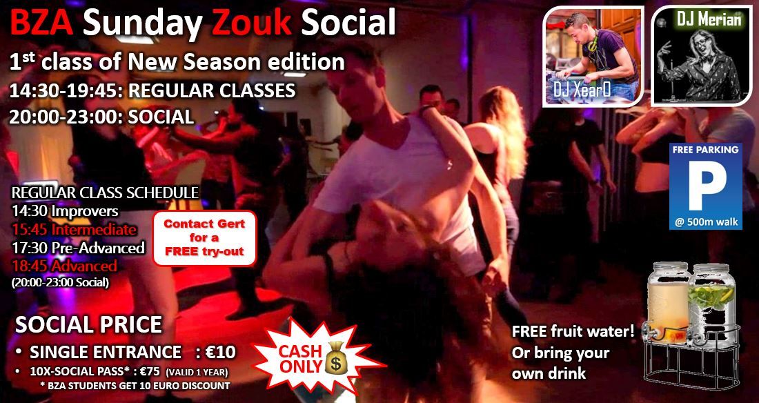 BZA Sunday Zouk Social - Jan 26 - 1st Class of Season 