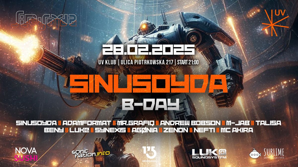 SINUSOYDA B-DAY X UV KLUB X 28.02