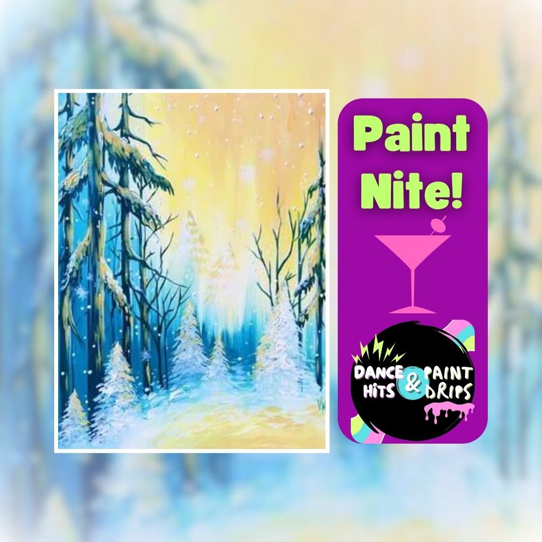 Sunny Winter Pines Paint Nite in Rochester NH