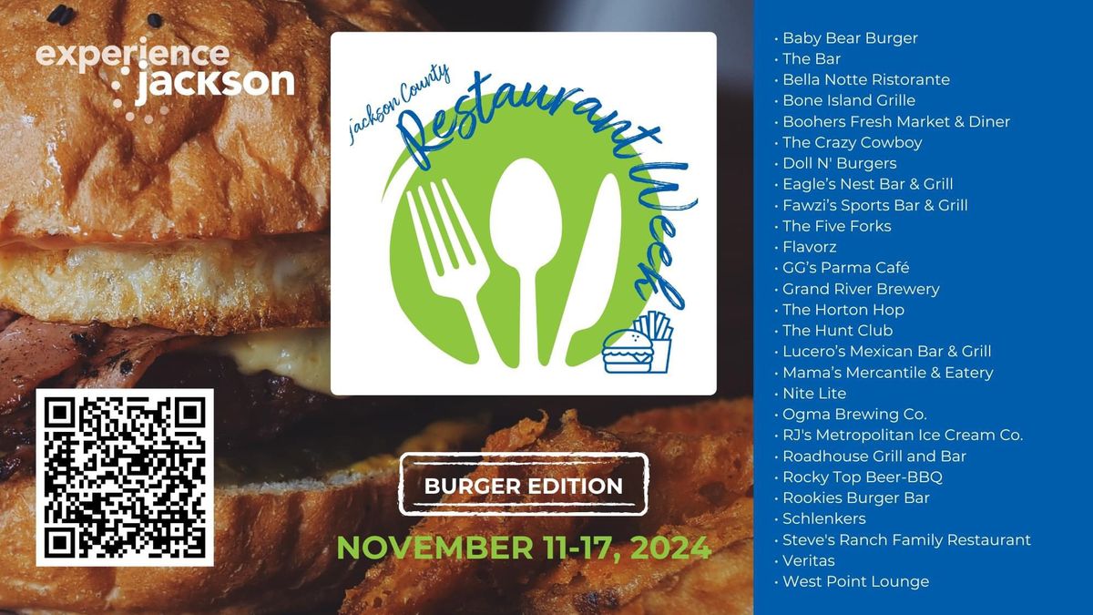 Jackson County Restaurant Week: Burger Edition (Nov. 11-17, 2024)