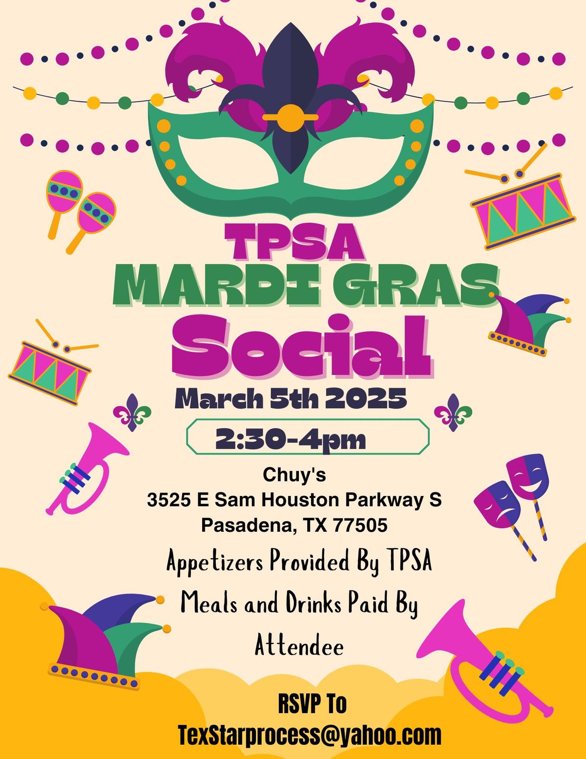 TPSA Mardi Gras Social - Pasadena TX