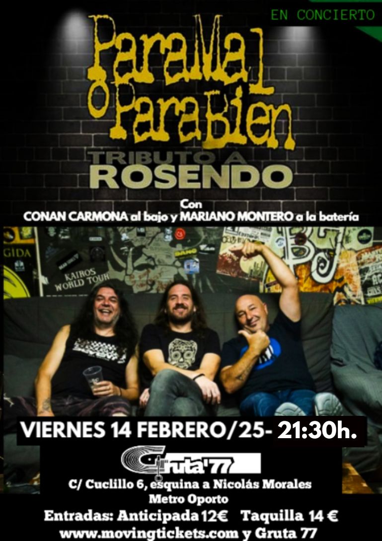 Para Mal o Para Bien (Tributo a Rosendo) en Gruta77