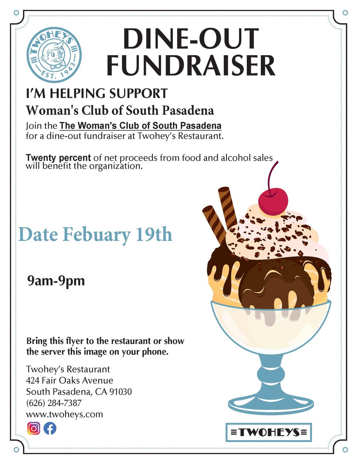 Dine-Out Fundraiser