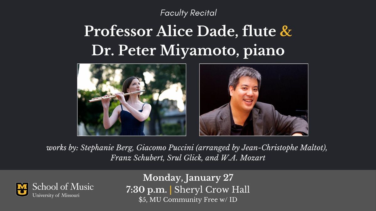 Alice Dade, flute and Peter Miyamoto, piano - Faculty Rectial