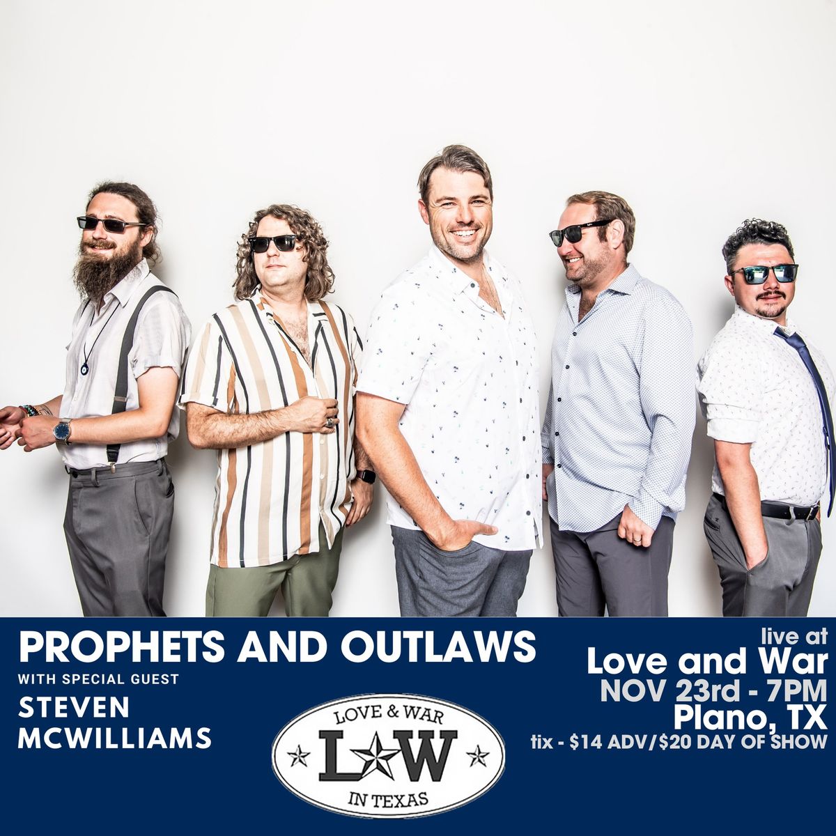 Prophets and Outlaws LIVE @ Love and War in Plano, TX W\/ Steven McWilliams 