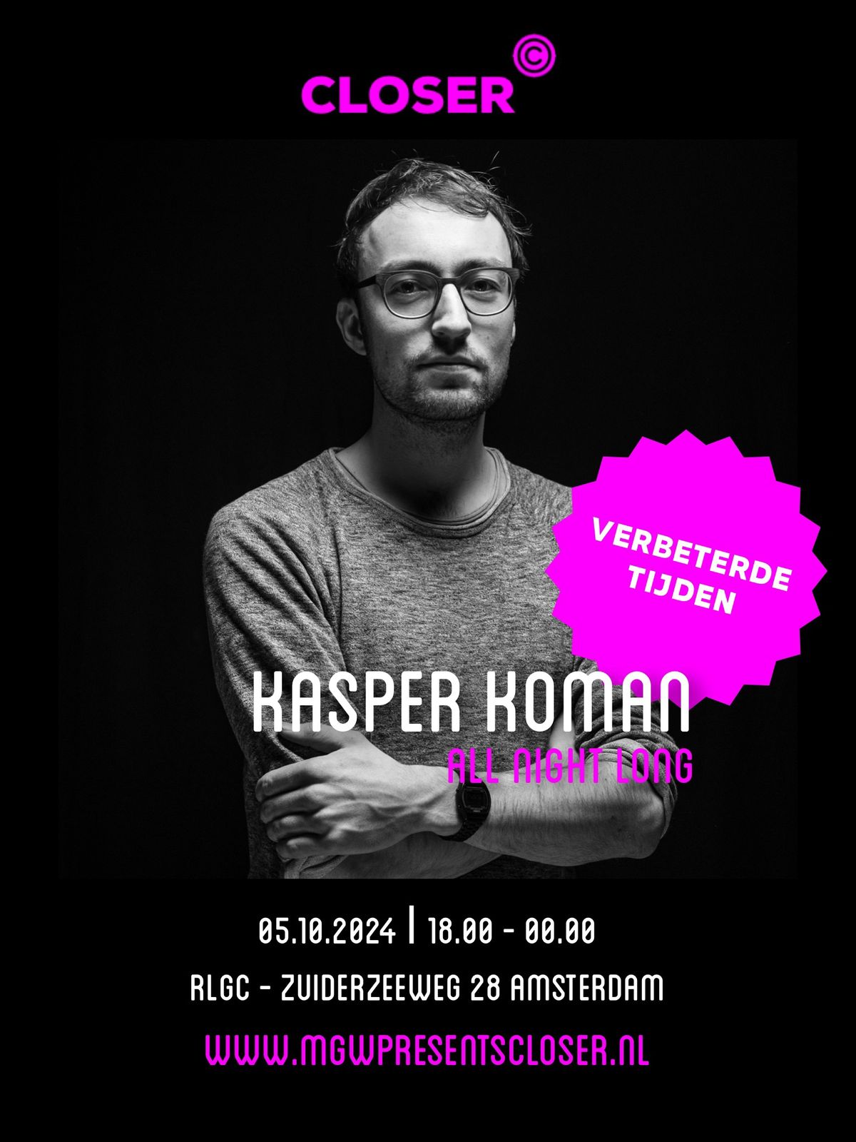 CLOSER Presents Kasper Koman all night