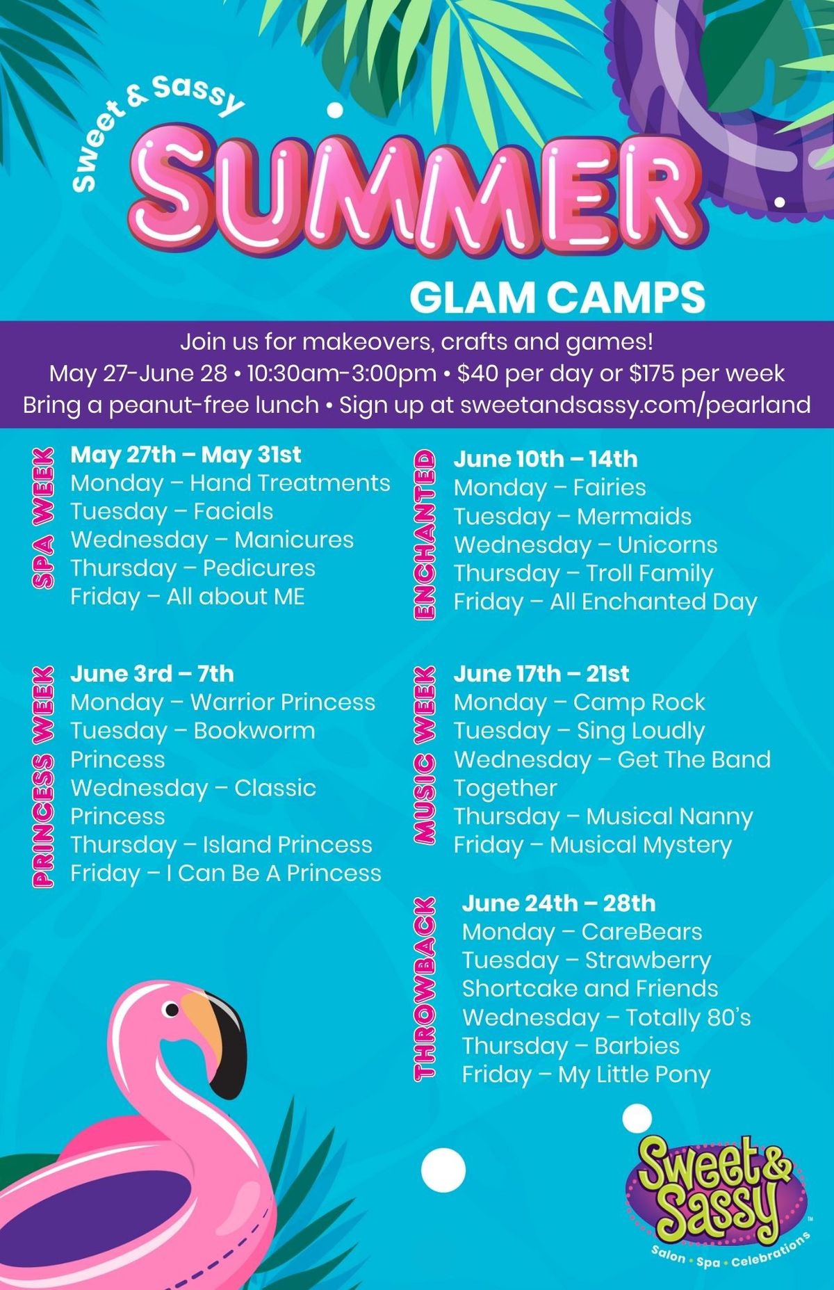 Sweet and Sassy Summer Glam Camp