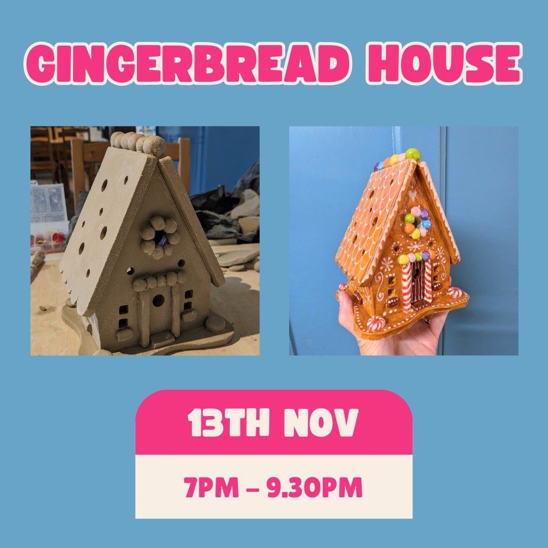 Gingerbread house tealight workshop