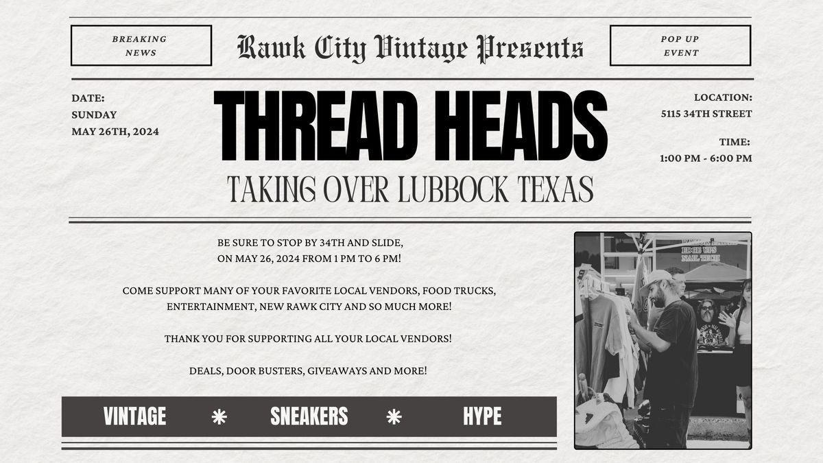 Rawk Citys: Thread Heads One Year Pop - Up