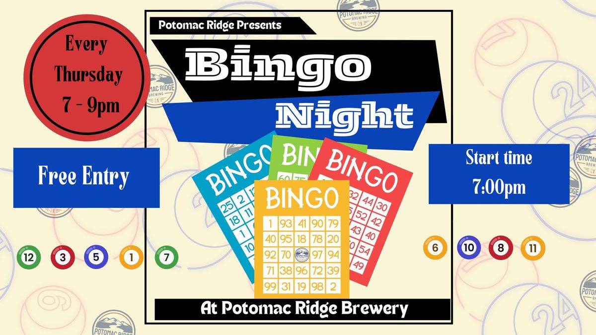 Thursday Night Bingo at Potomac Ridge