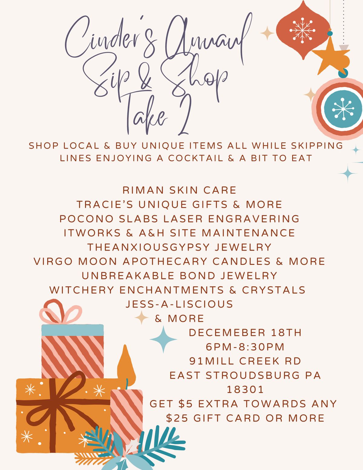 SIP & SHOP TAKE 2