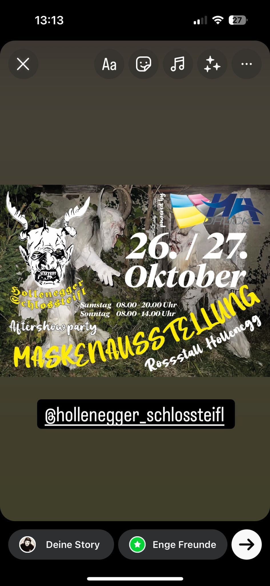 1.Maskenausstellung der Hollenegger Schlossteifl