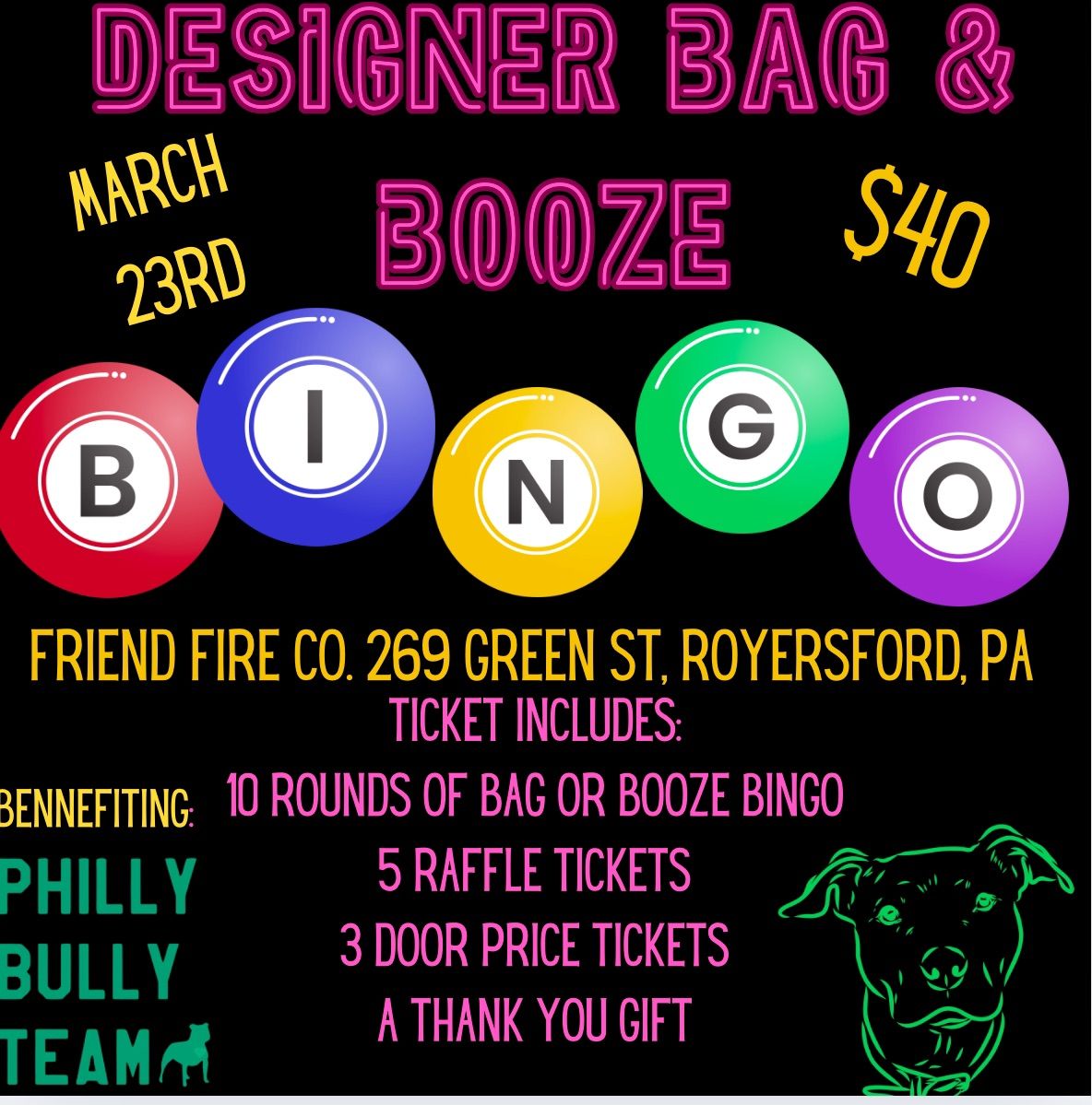 Designer Bag & Booze Bingo (21+)