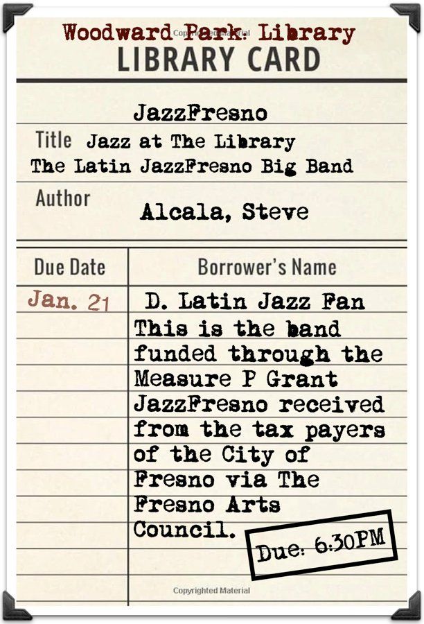 Jazz at the Library: The Latin JazzFresno Big Band