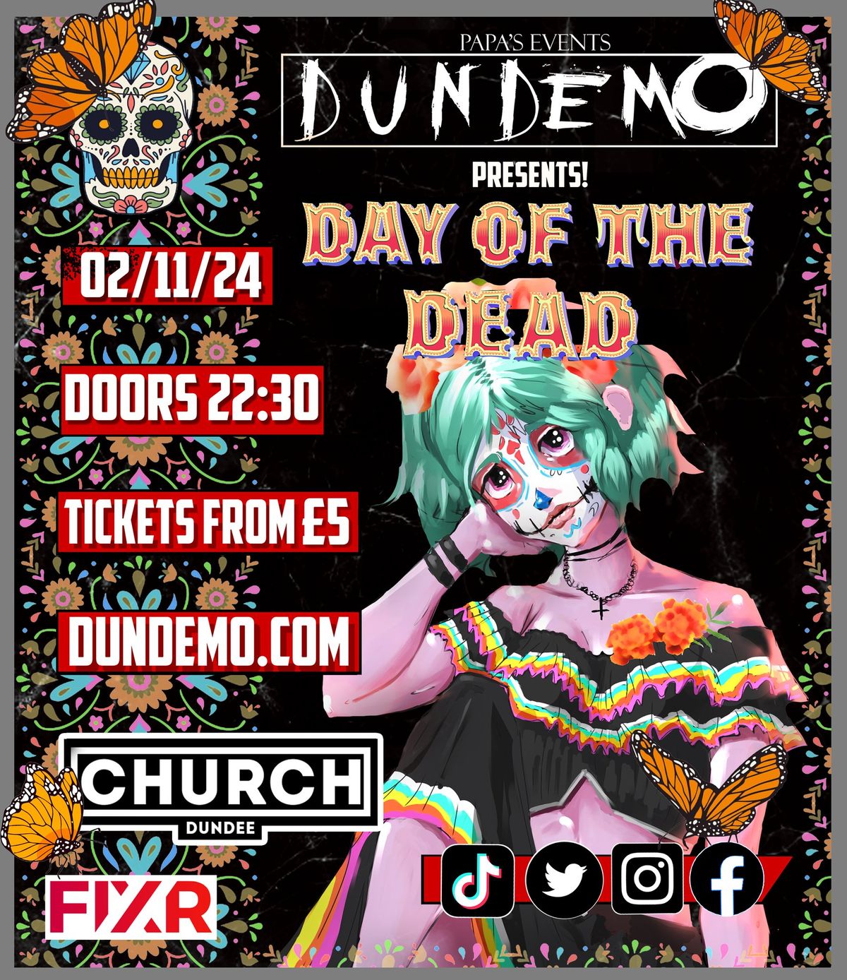 Dundemo: DAY OF THE DEAD (Scotland's Biggest Emo \/ Pop Punk Night)