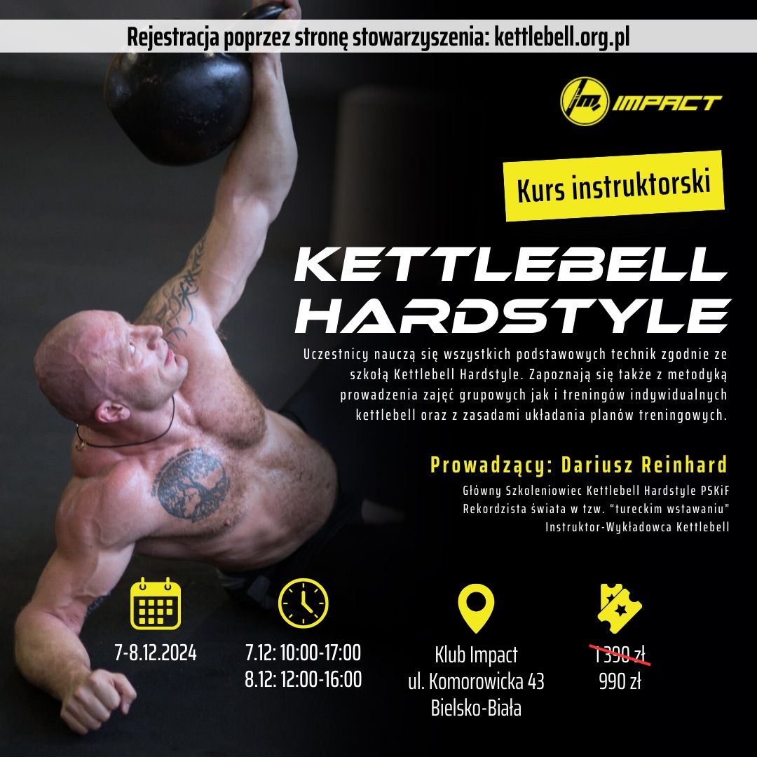 Kurs Instruktorski KETTLEBELL HARDSTYLE w Klubie Impact \ud83d\udd25