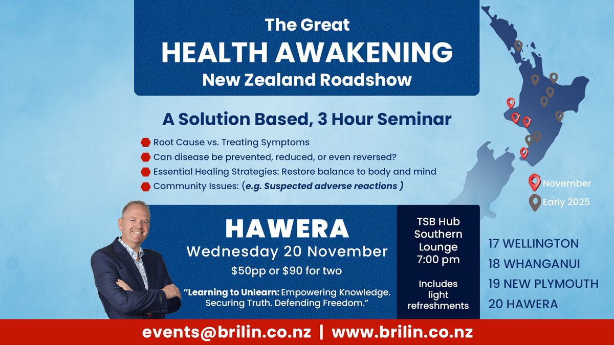 Hawera - Health Awakening Seminar - NZ Tour