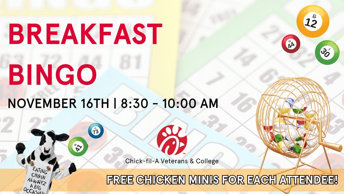 Breakfast BINGO at Chick-fil-A 