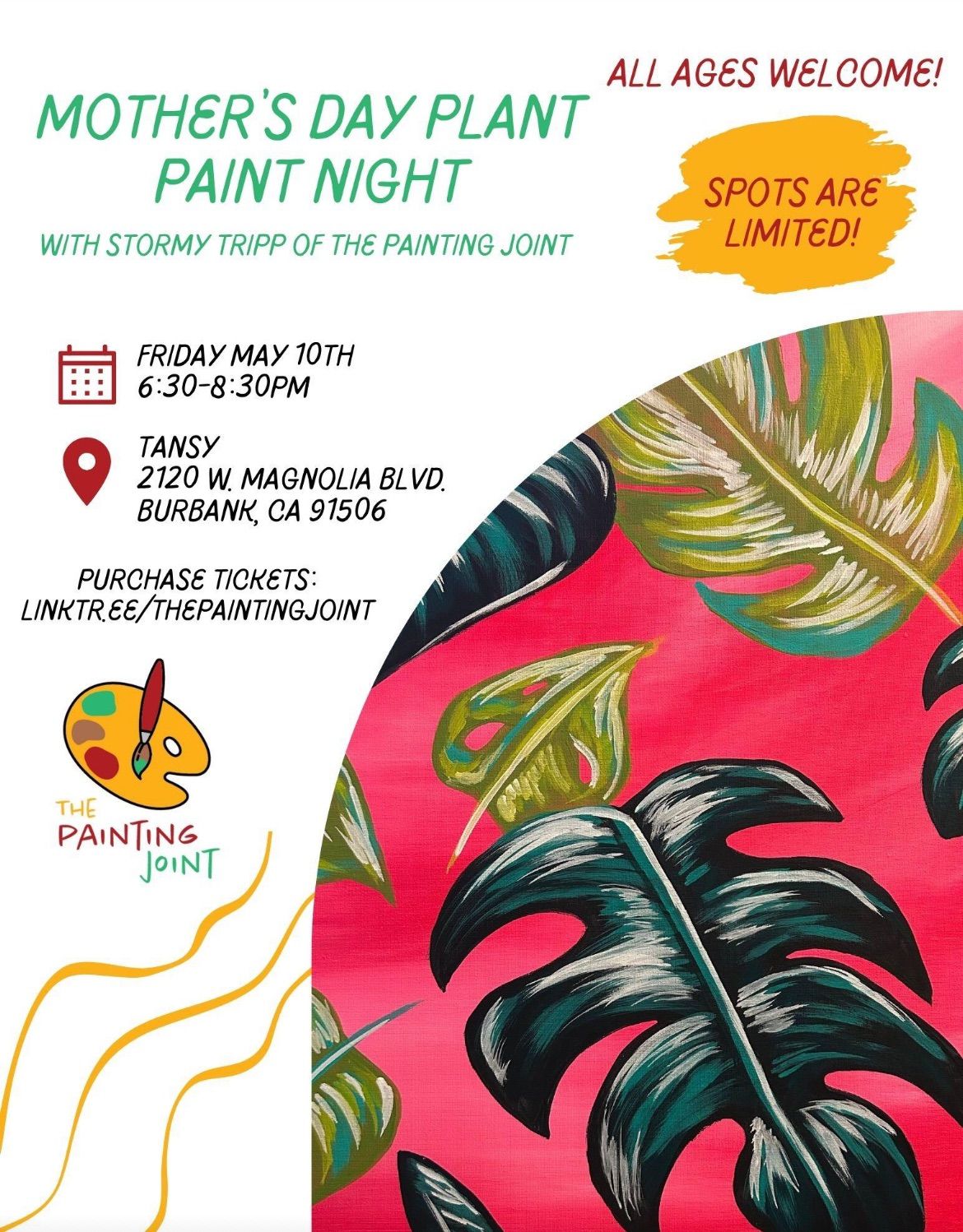 Mother's Day Plant Paint Night - All Ages Welcome!