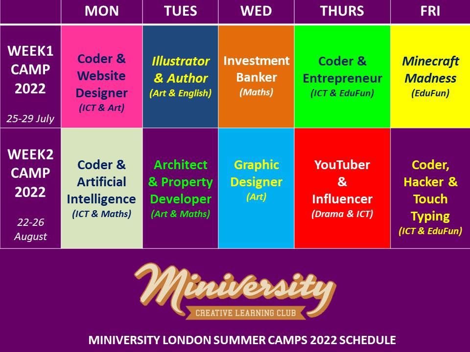 London Summer Camp July 2022 at Chelsea Academy London, London, United
