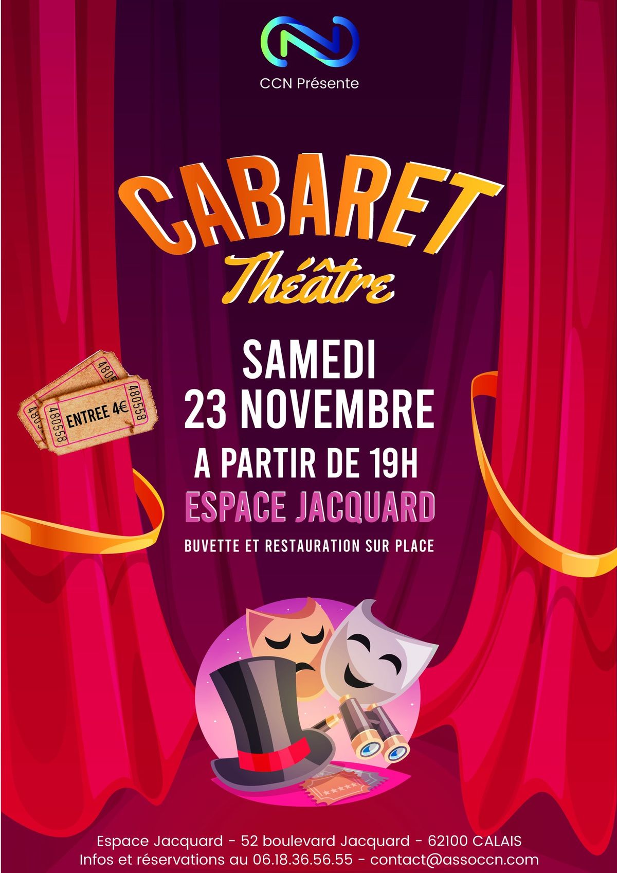 Cabaret Th\u00e9\u00e2tre des ateliers Th\u00e9\u00e2tre de l'espace Jacquard