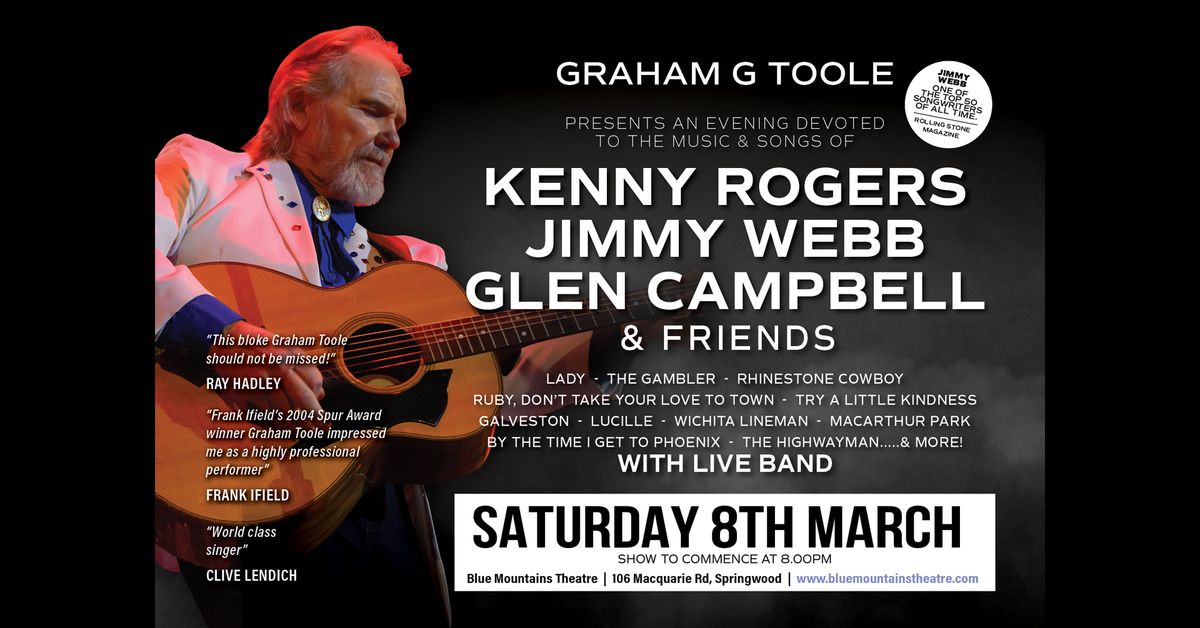 Kenny Rogers & Friends Tribute with Graham G Toole & Band