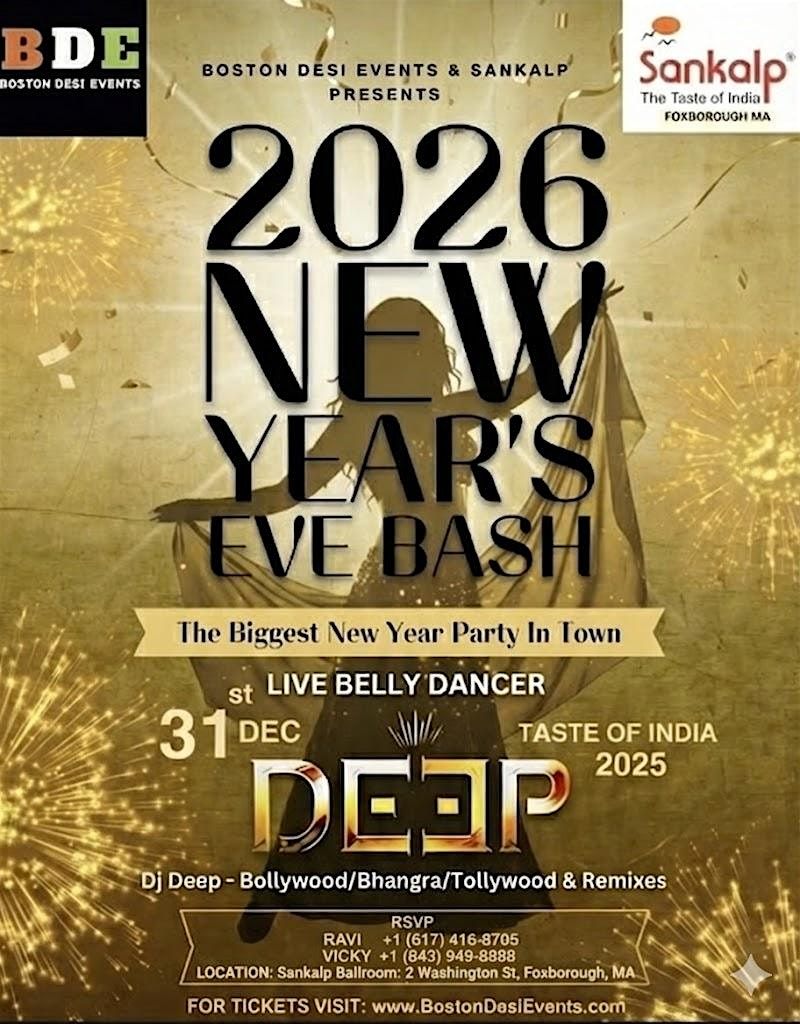 Glitz and Glamour-Welcome 2026 NYE BASH-Bollywood\/Bhangra\/Tollywood\/Remixes