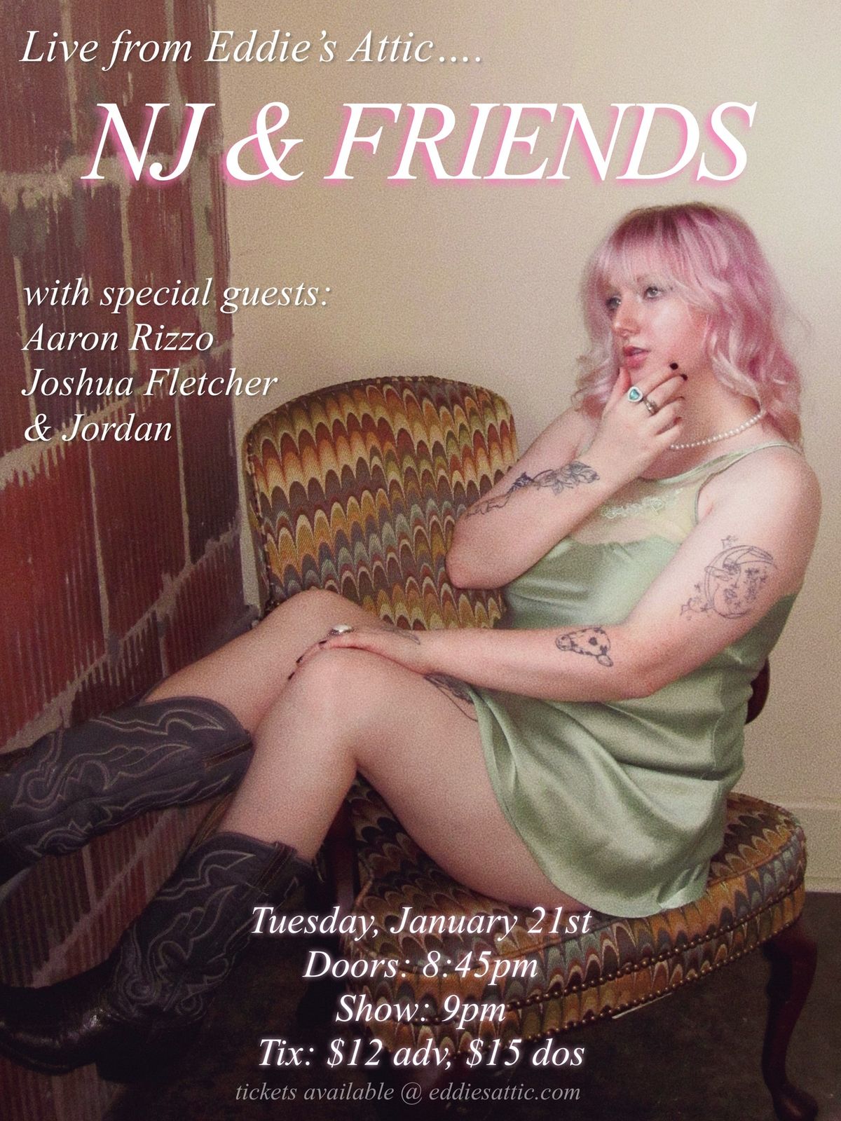 NJ & Friends with special guests Aaron Rizzo, Joshua Fletcher, and Jordan.