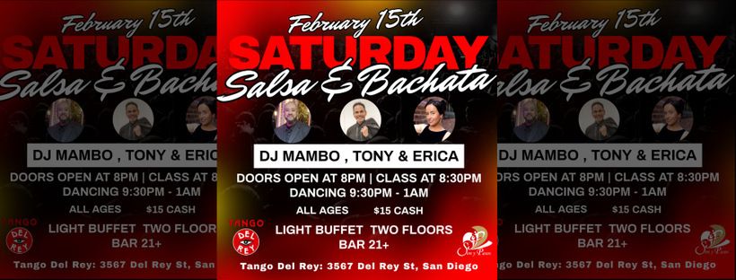 SALSA BACHATA SATURDAY FEB. 15TH!!!!!!!