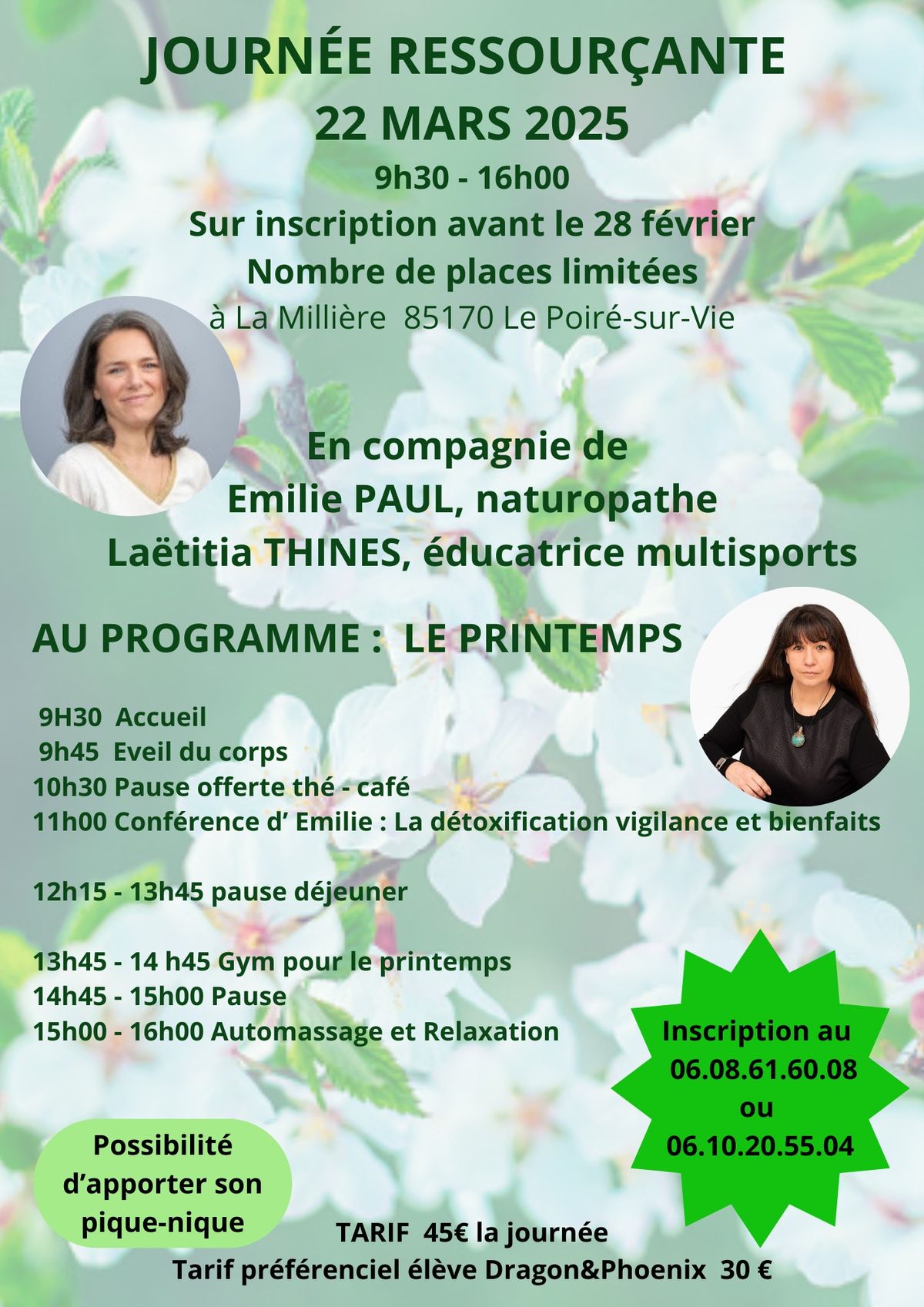 Venez cultiver votre vitalit\u00e9 et c\u00e9l\u00e9brer le printemps avec nous ! 