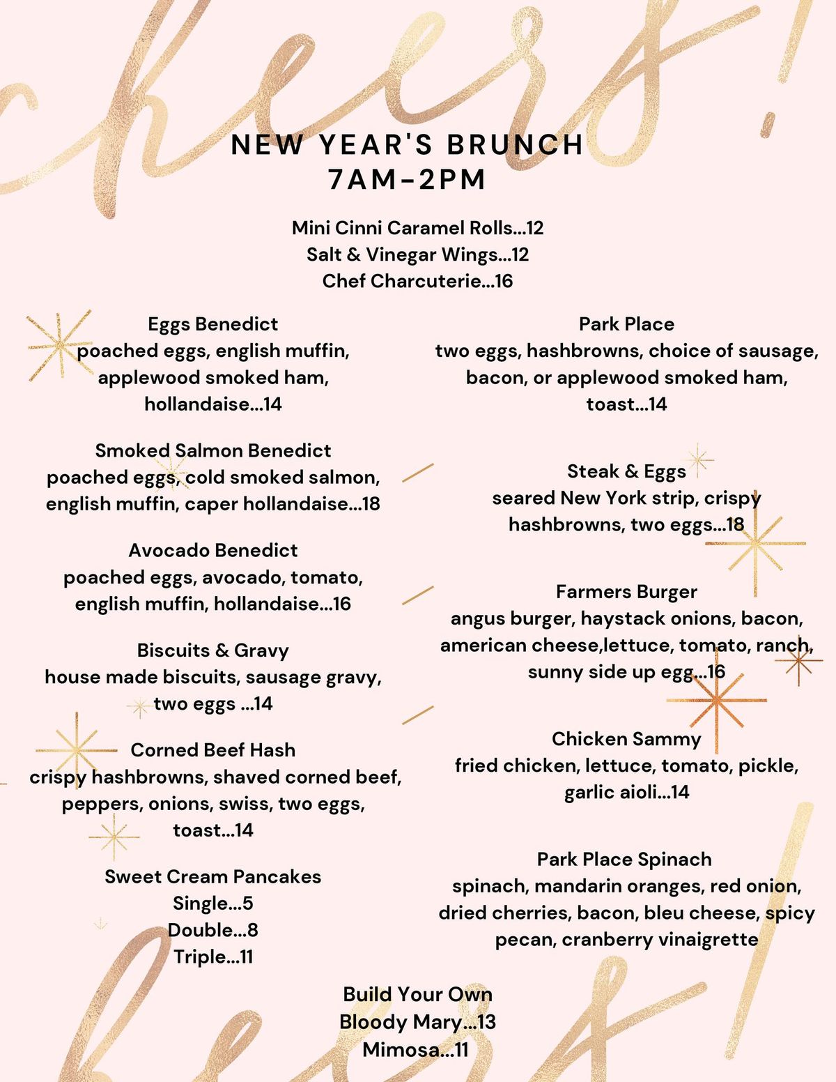 New Years Brunch at Minervas