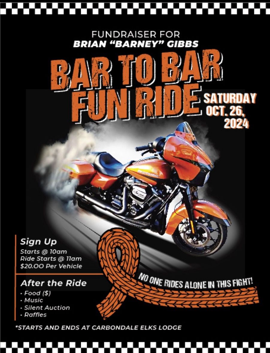 Bar to Bar fun ride for Brian "Barney" Gibbs