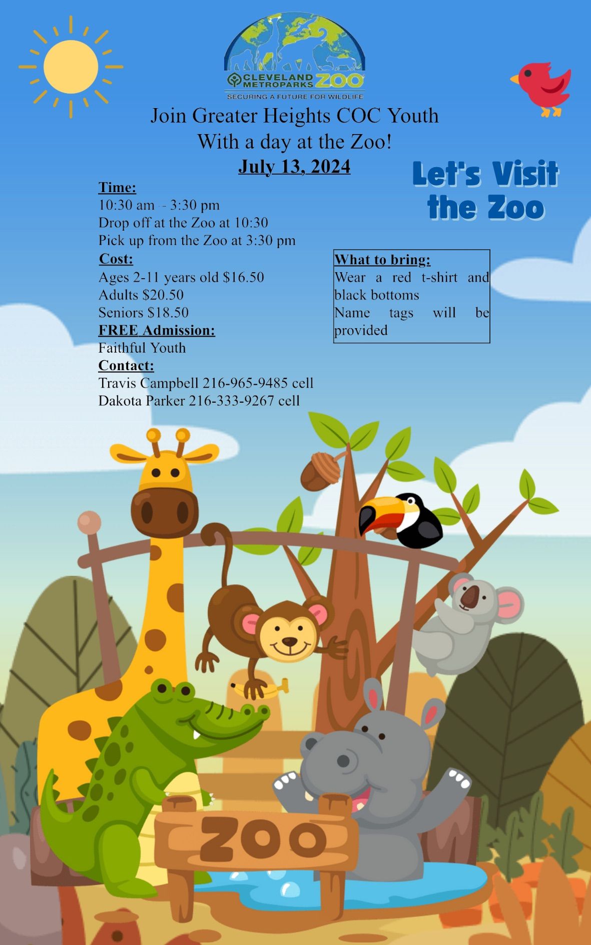 GHCOC YOUTH ZOO OUTING
